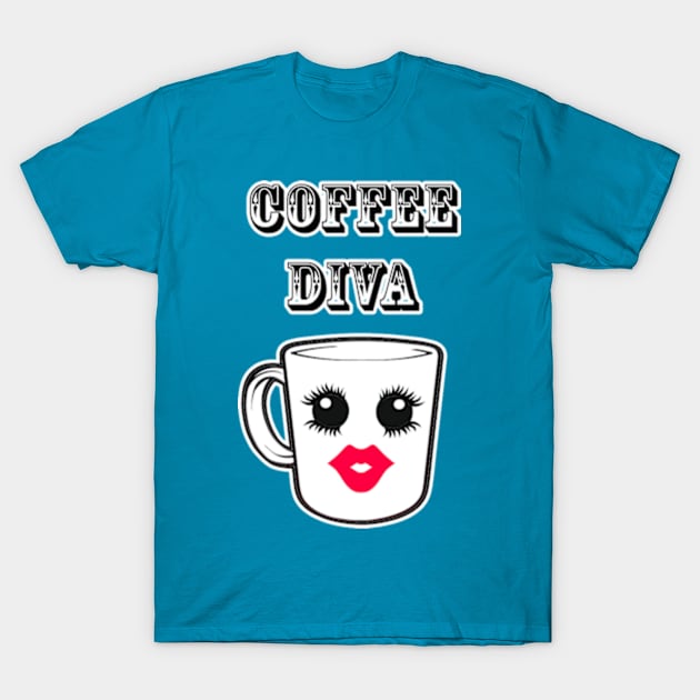 Coffee Diva T-Shirt by artbyomega